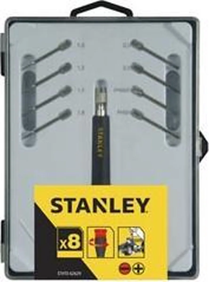 Stanley STHT0-62629 Multibit Precisieschroevendraaierset - 8-delig - Geel
