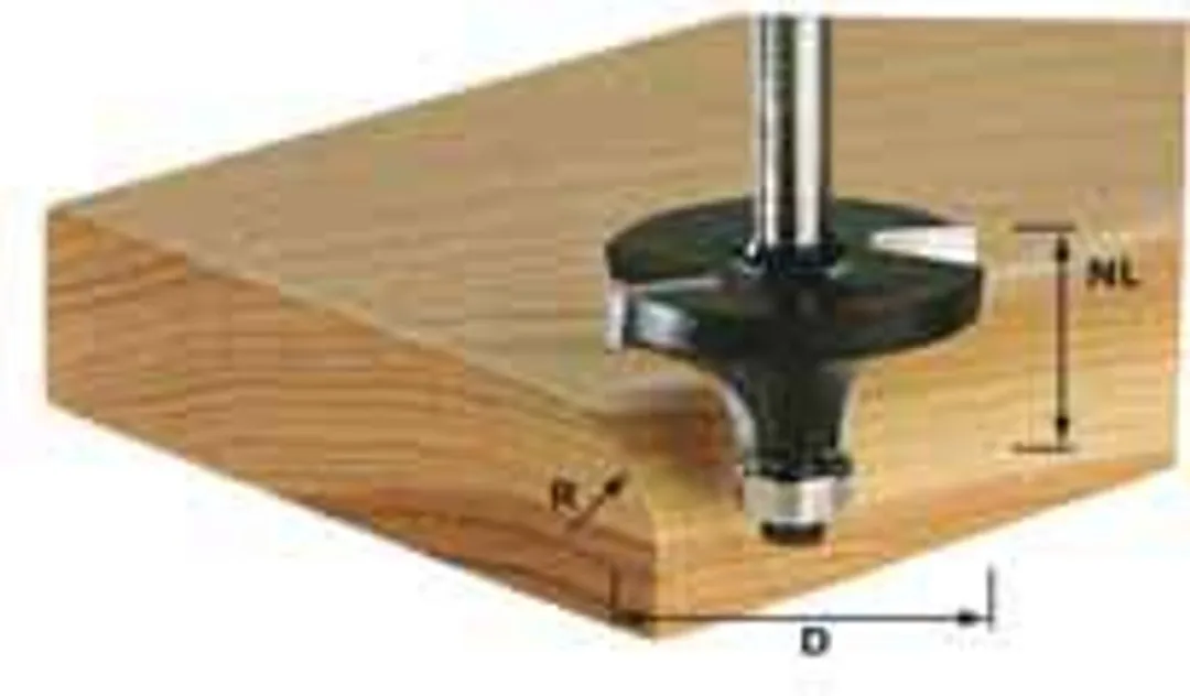 Festool HW S8 D28,7/R8 Afrondfrees 8mm - Hout