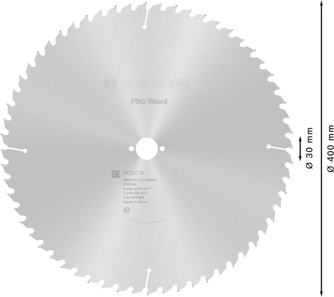 Bosch Professional Cirkelzaagblad Optiline Hout 400mm - 60T