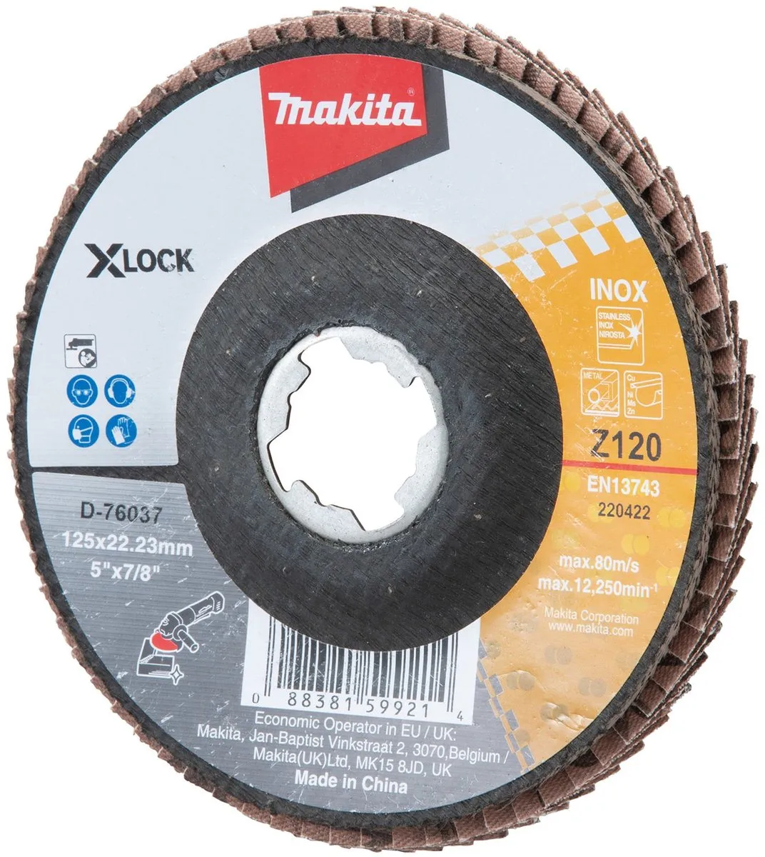 Makita X-LOCK Schuurschijf 125mm Z120 - D-76037