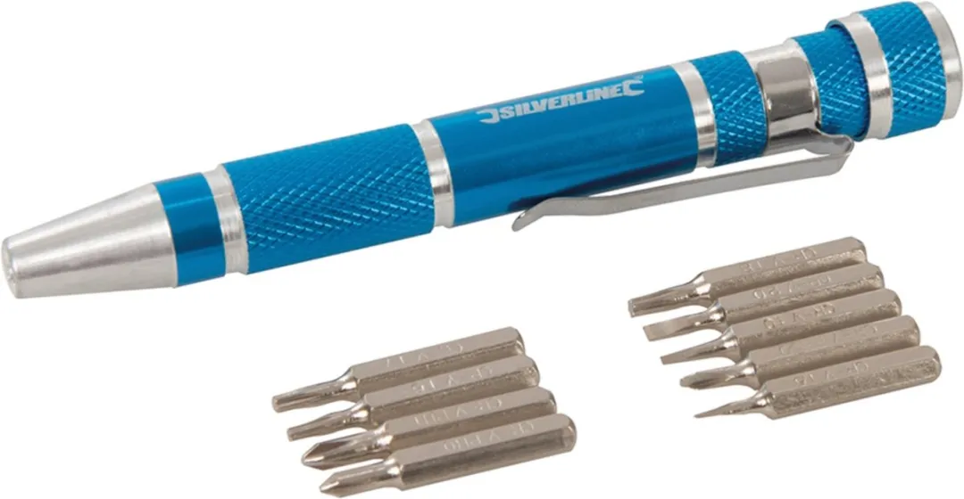 Silverline 9-delige Precisie Schroevendraaier Set 110mm