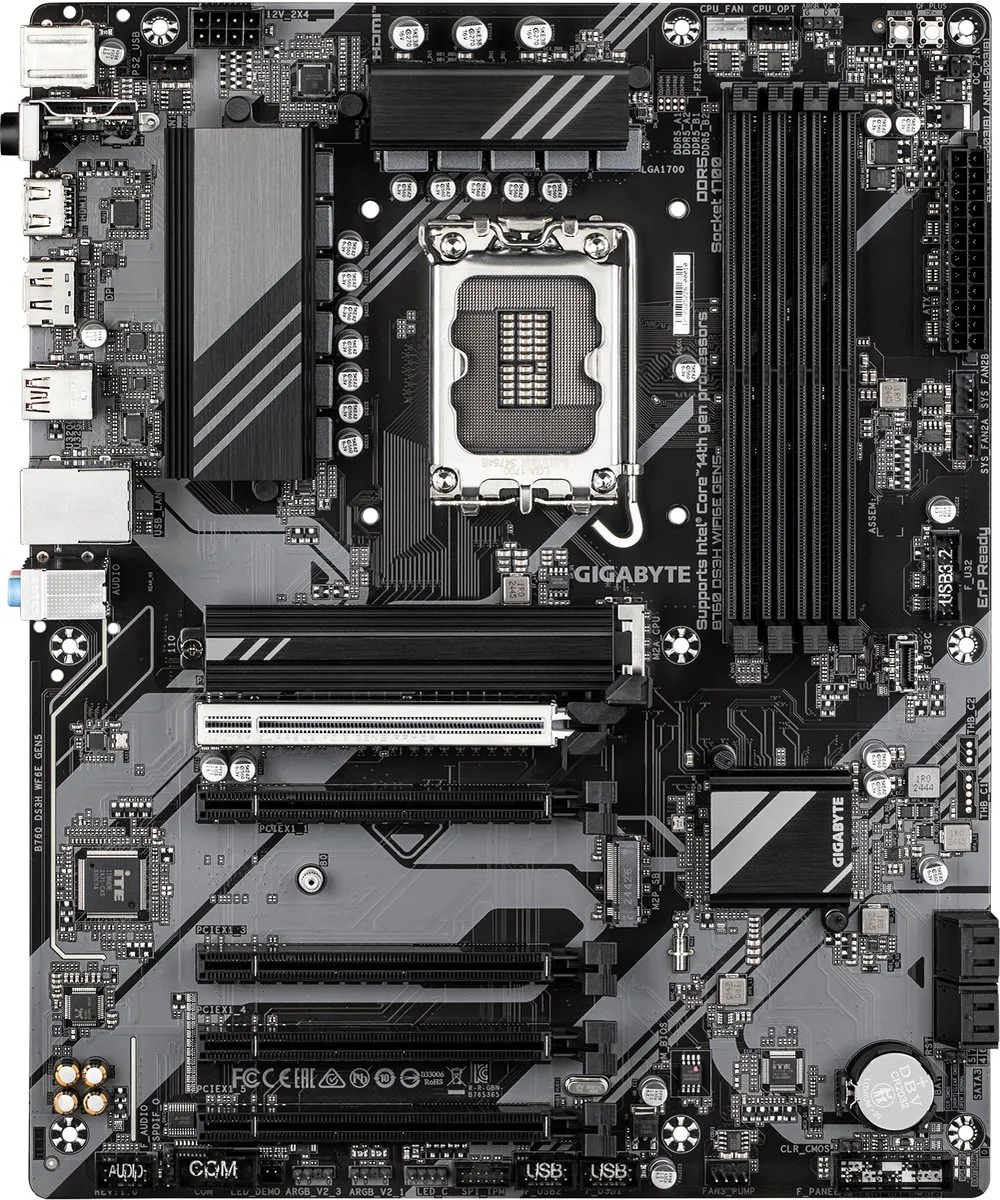 Gigabyte B760 DS3H WIFI6E GEN5 ATX Moederbord