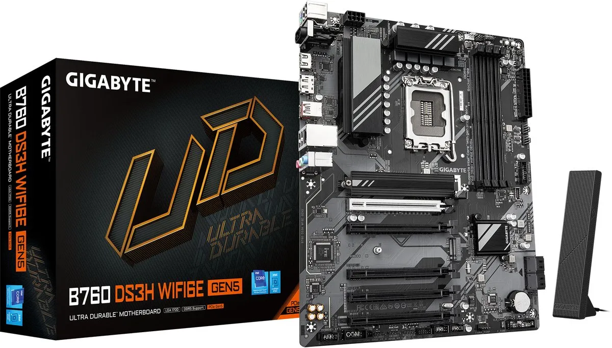 Gigabyte B760 DS3H WIFI6E GEN5 ATX Moederbord