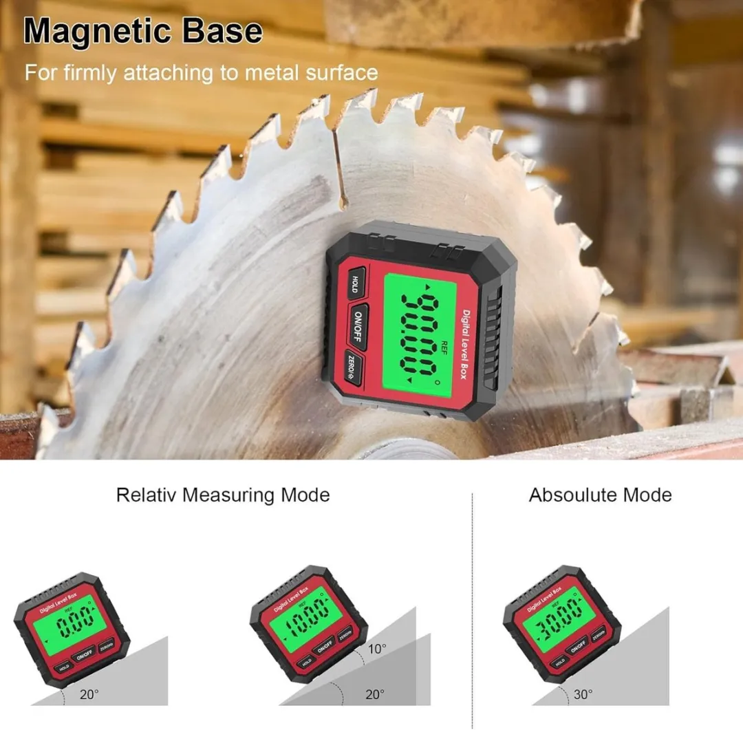 ECTEATOY Magnetische Digitale Goniometer - Rood - afbeelding 4 van 6