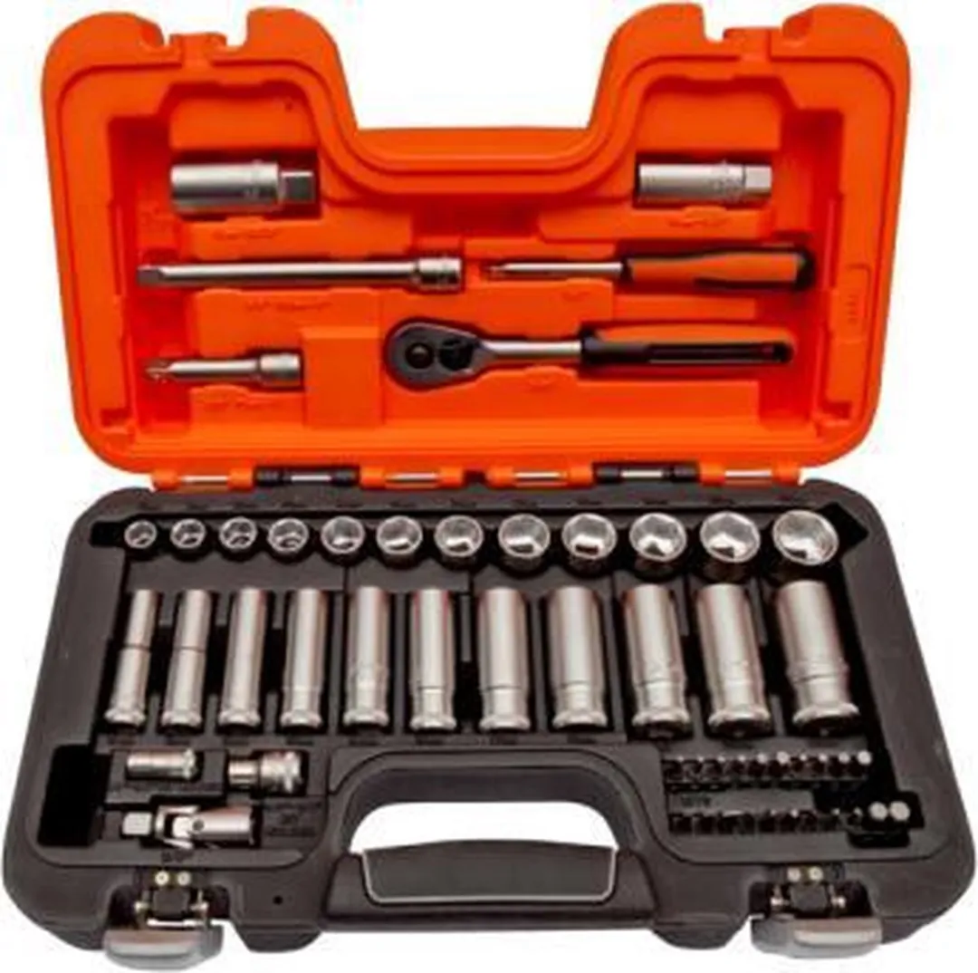 Bahco S330L Dopsleutelset 53-delig - 1/4" & 3/8" - Zwart/Oranje/Zilver