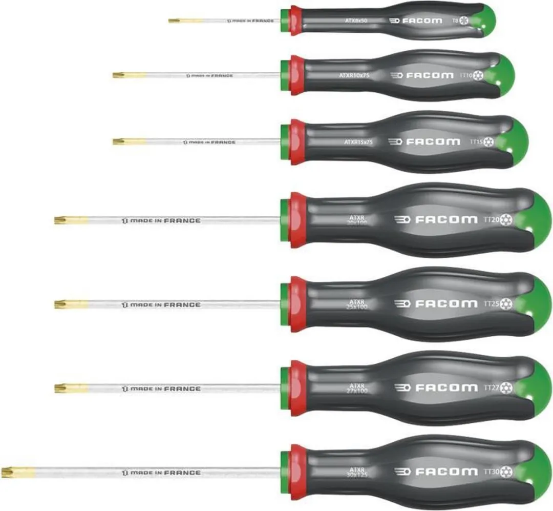 FACOM ATXR.J7PB Schroevendraaierset Torx & Resistorx - 7-delig - Zwart