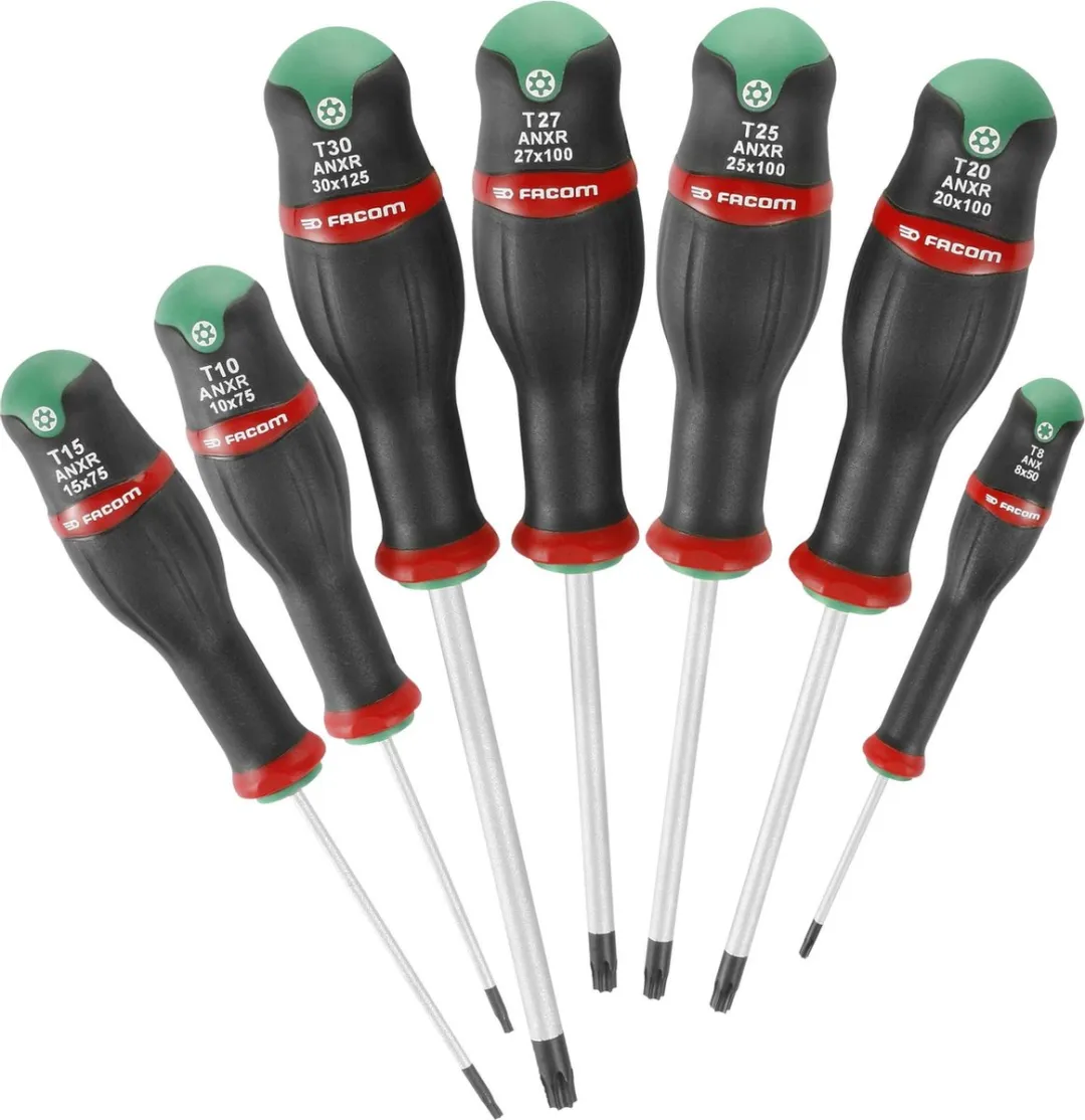 FACOM ATXR.J7PB Schroevendraaierset Torx & Resistorx - 7-delig - Zwart