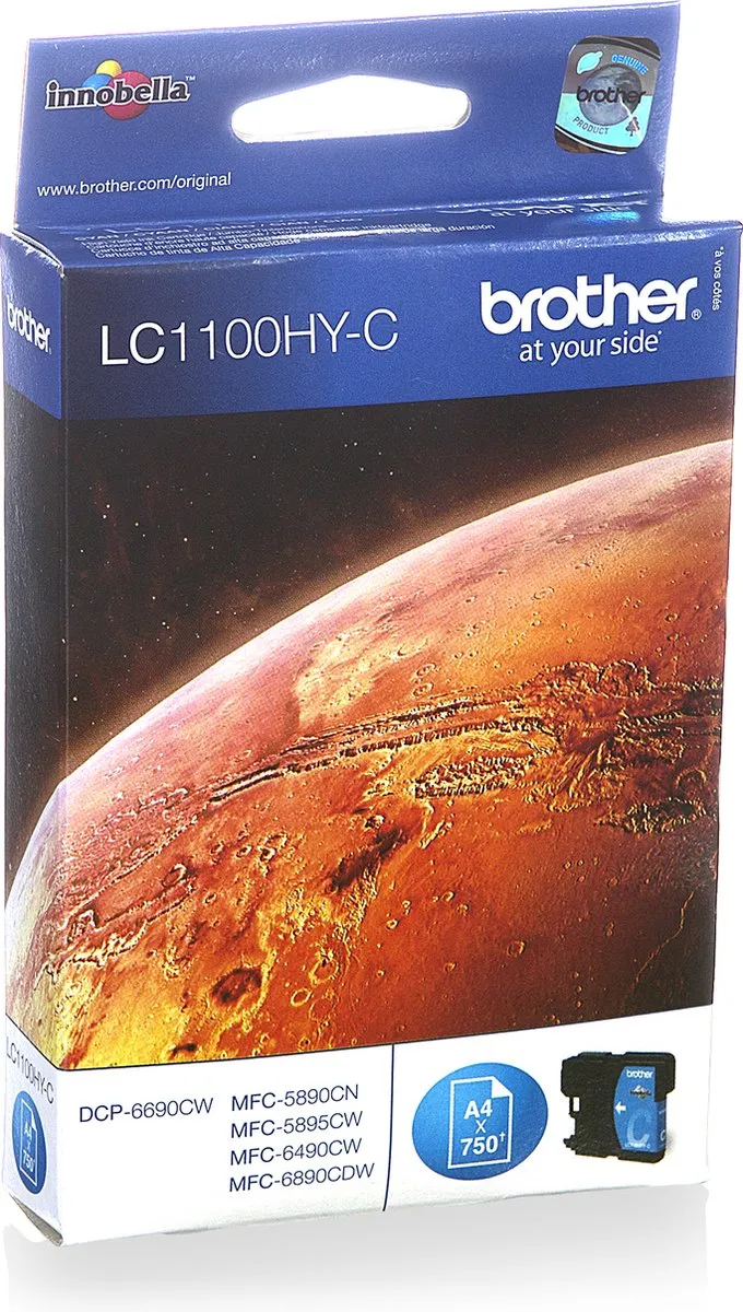 Brother LC1100HYC Cyaan XL Cartridge - 10.1ml