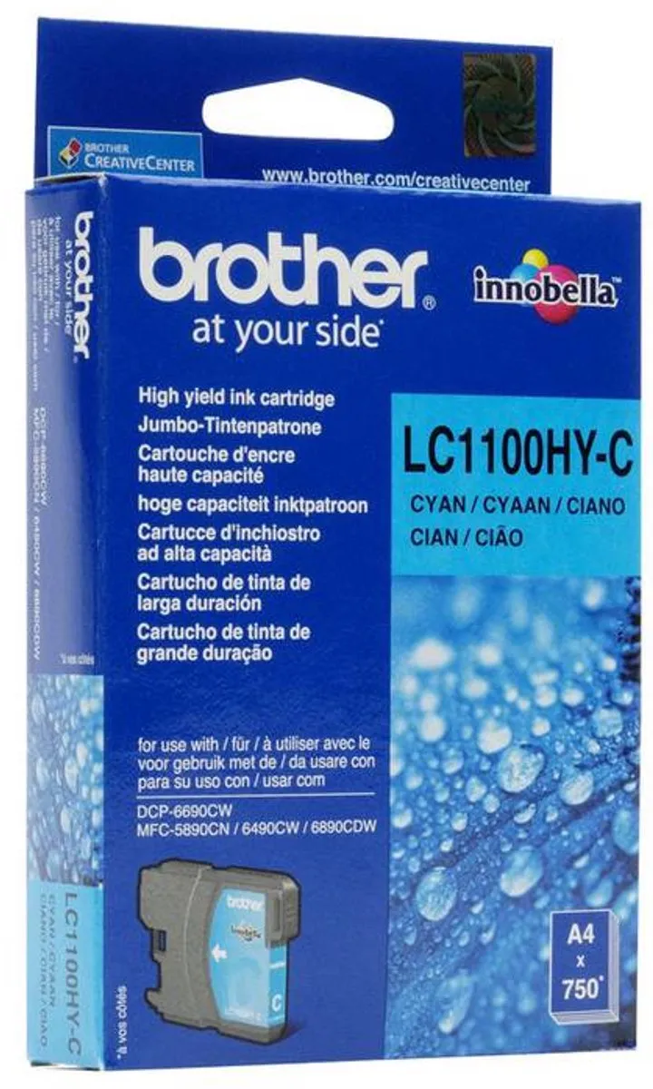 Brother LC1100HYC Cyaan XL Cartridge - 10.1ml