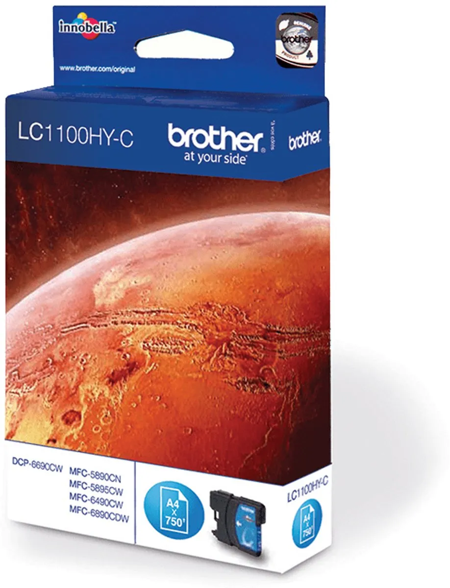Brother LC1100HYC Cyaan XL Cartridge - 10.1ml