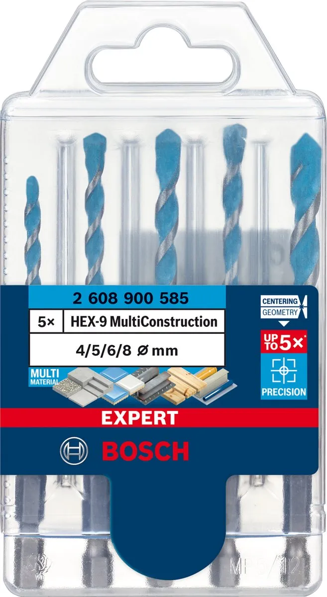 Bosch Professional EXPERT 5-delig Steen/Betonboorenset - 4/5/6/8mm