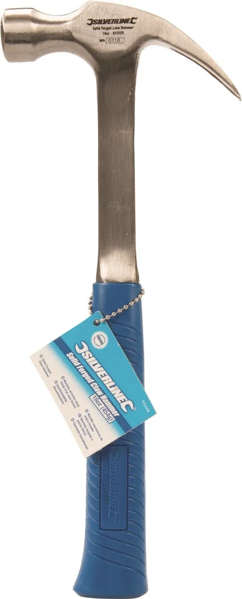 Silverline Gesmede Klauwhamer 454g - Antislip Handvat
