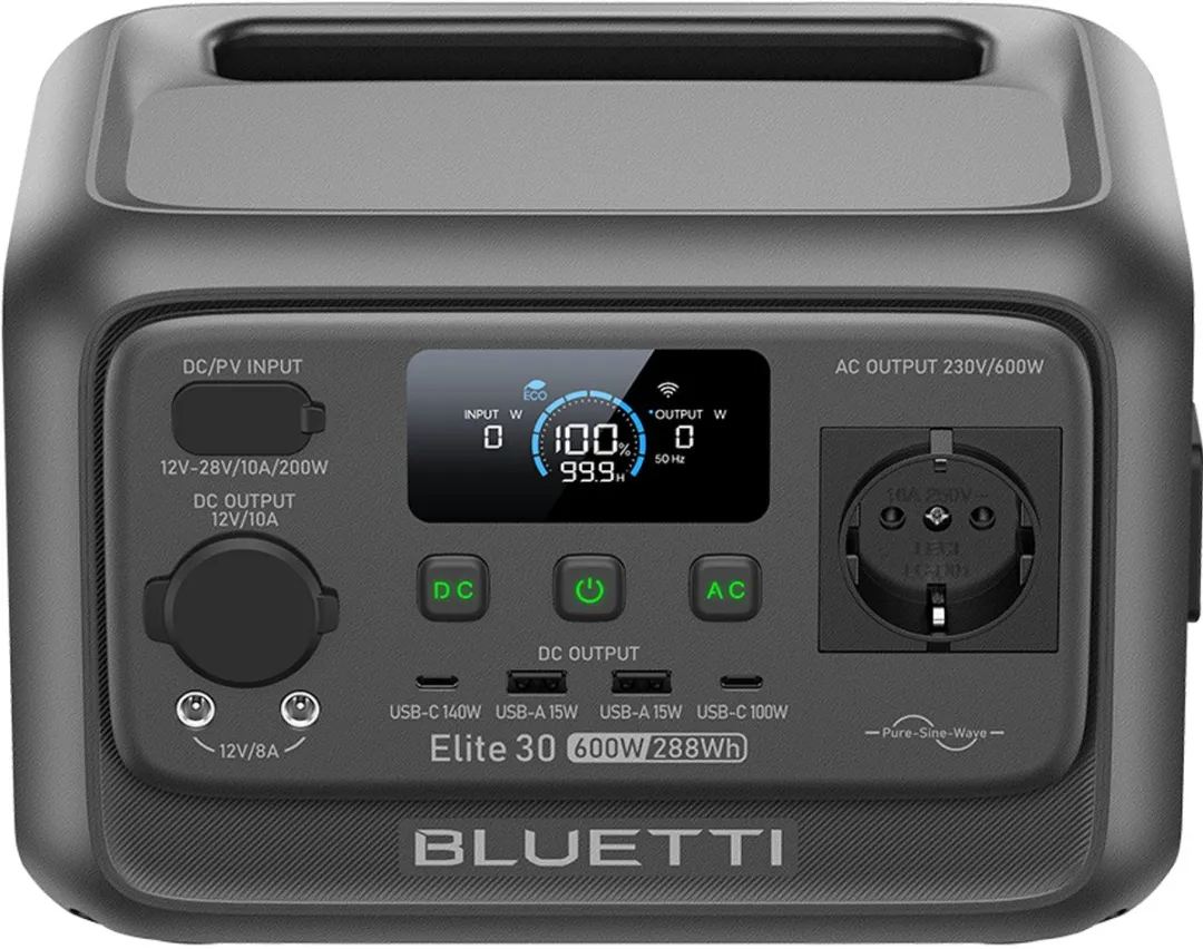 Bluetti Elite 30 V2 Powerstation 600W + Zonnepaneel