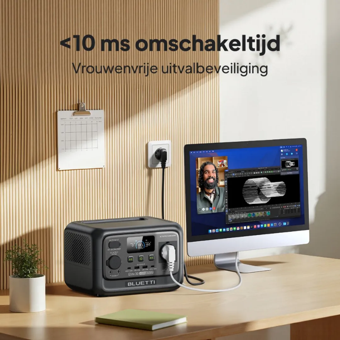 Bluetti Elite 30 V2 Powerstation 600W + Zonnepaneel