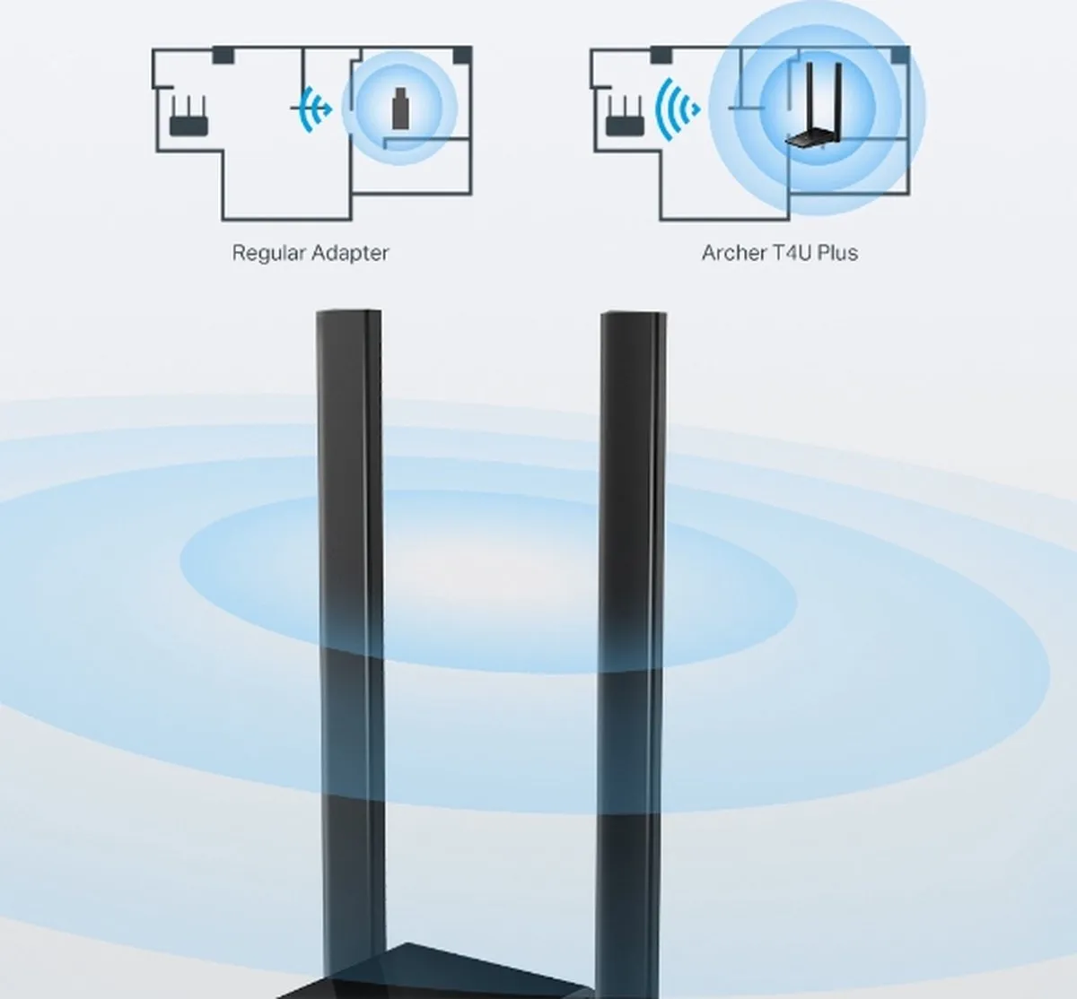 TP-Link Archer T4U Plus AC1300 USB-adapter - Zwart - afbeelding 6 van 6