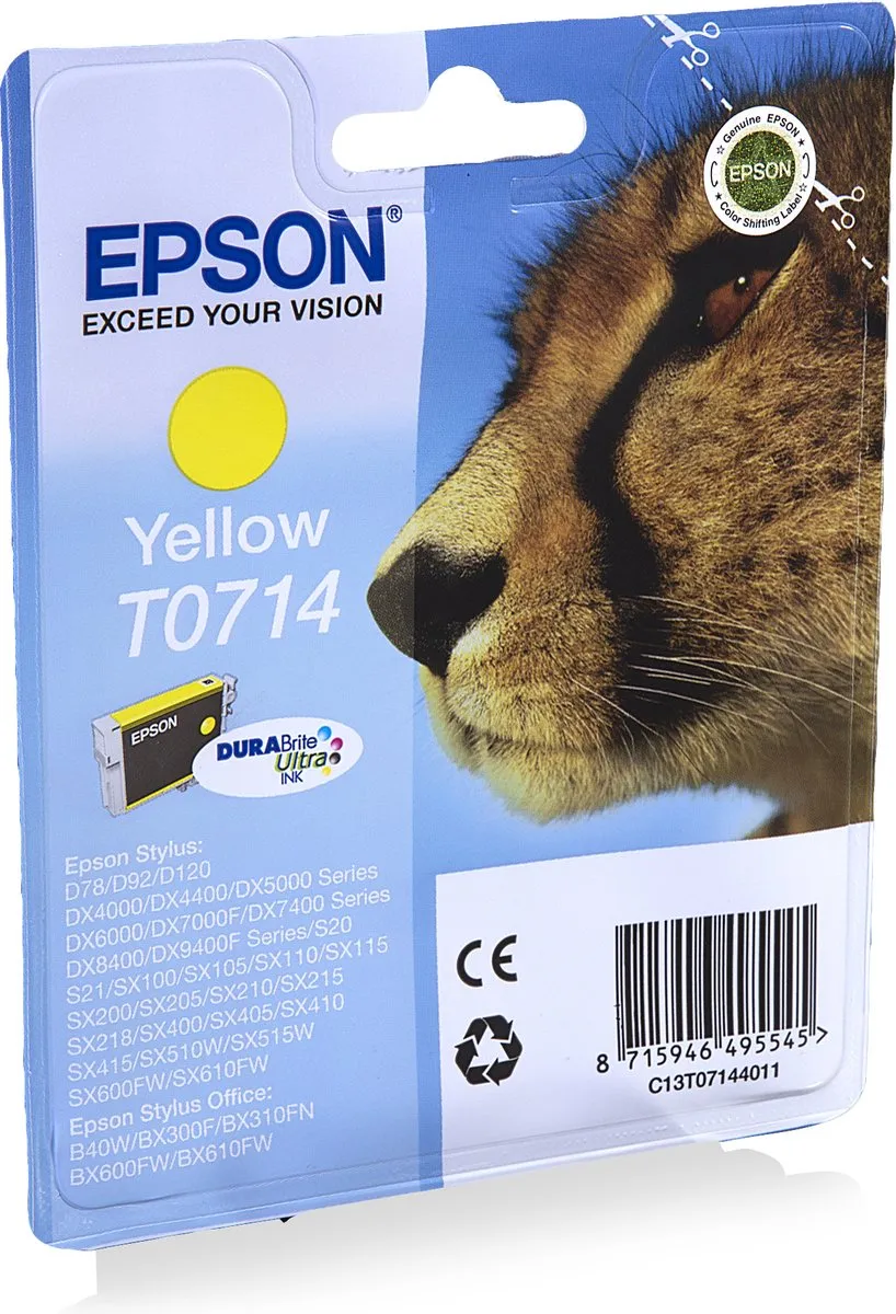 Epson T071 Geel Inktcartridge
