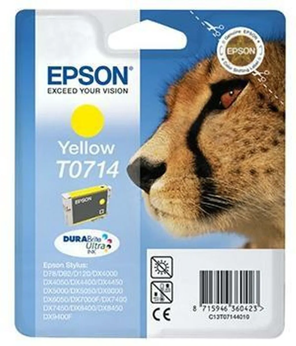 Epson T071 Geel Inktcartridge - 245 Pagina's