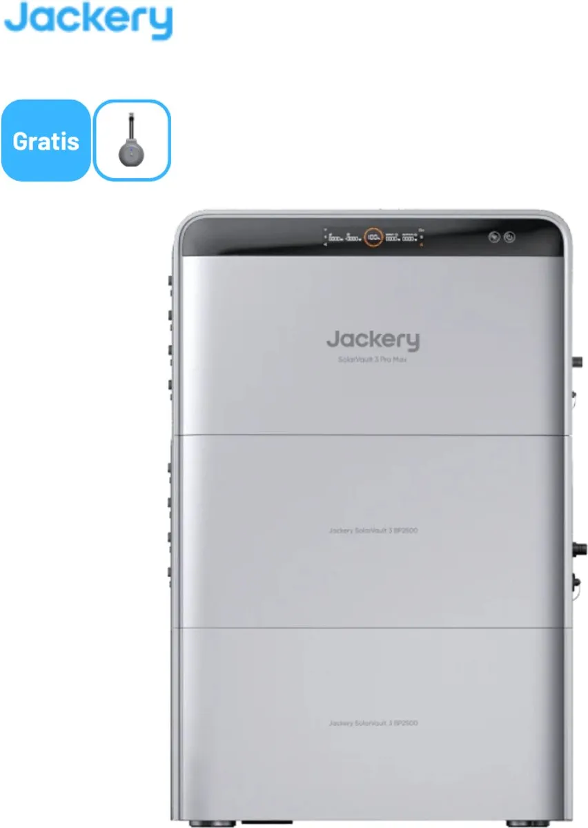 Jackery SolarVault 3 Pro Max Thuisbatterij 7,5 kWh
