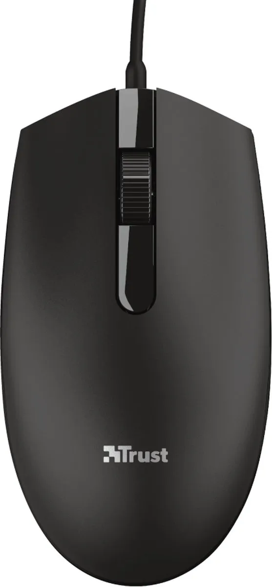 Trust TM-101 Ambidextre Optische Muis 1200 DPI - Zwart