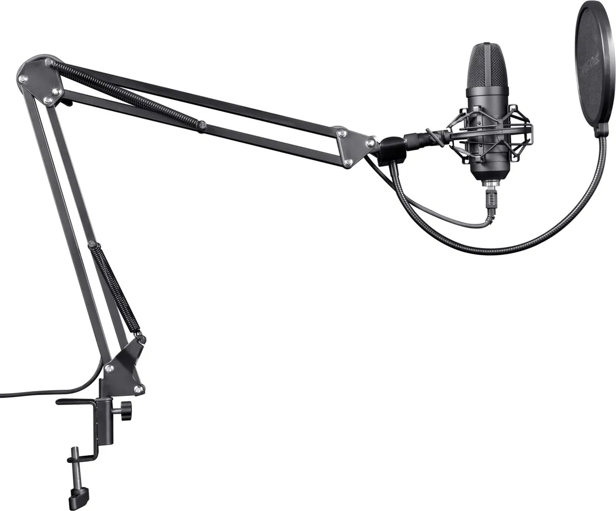 Trust Emita+ GXT252 Microfoon - Drum/Blaas/Mondharmonica - USB - Zwart