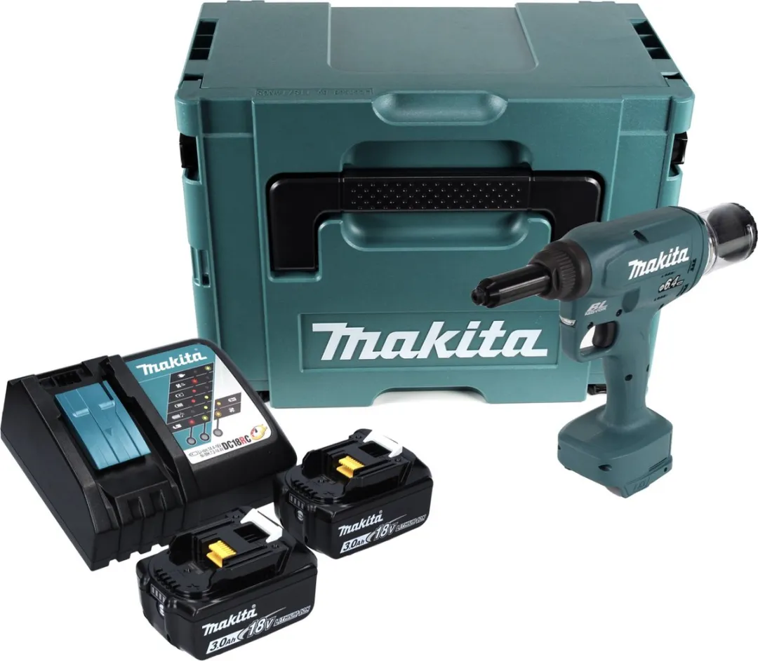 Makita DRV250RFJ Riveteuse 18V - 2x 3.0Ah - afbeelding 5 van 6