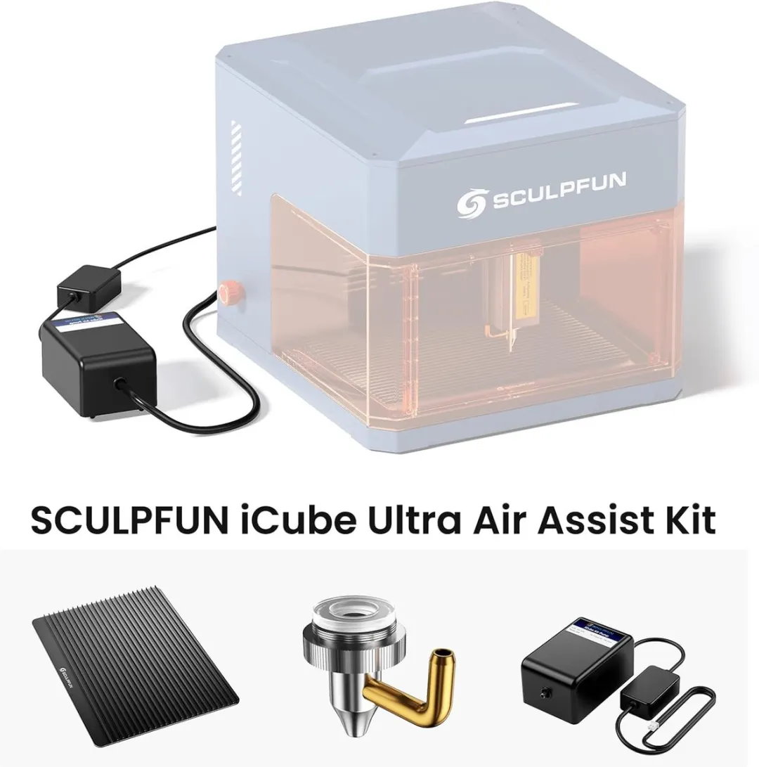 Sculpfun iCube Ultra Air Assist Kit - Hogedrukluchtpomp