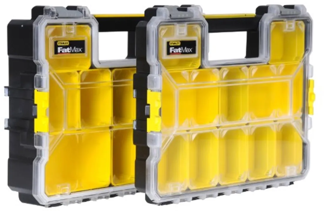 Stanley FatMax Ondiepe Organizer 1-97-519 - 10 Bakjes - Zwart/Geel