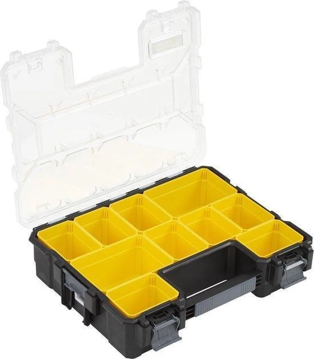 Stanley FatMax Ondiepe Organizer 1-97-519 - 10 Bakjes - Zwart/Geel