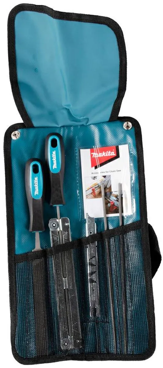 Makita Kettingzaagvijlset D-72182 - 6 Stuks - Blauw/Zwart