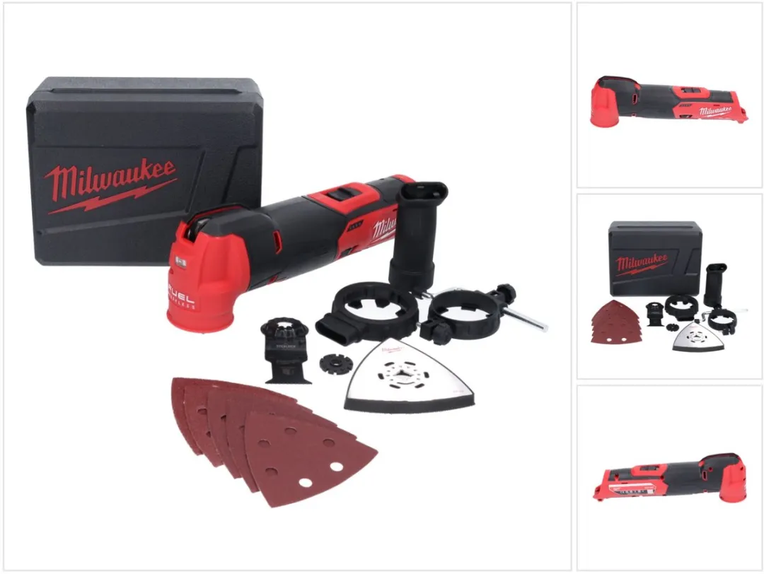Milwaukee M12 FMT-0 Accu Multitool - 2 Hulpstukken