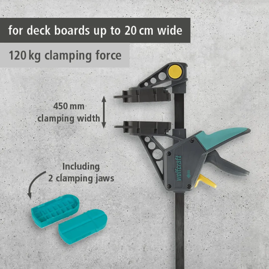 Wolfcraft Montageklem Vlonderbevestiging 6985000 - 2 Stuks