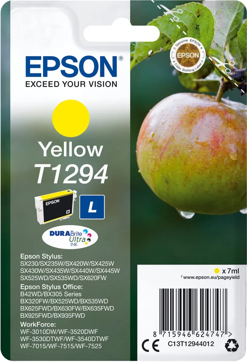 Epson T1294 Geel Inktcartridge
