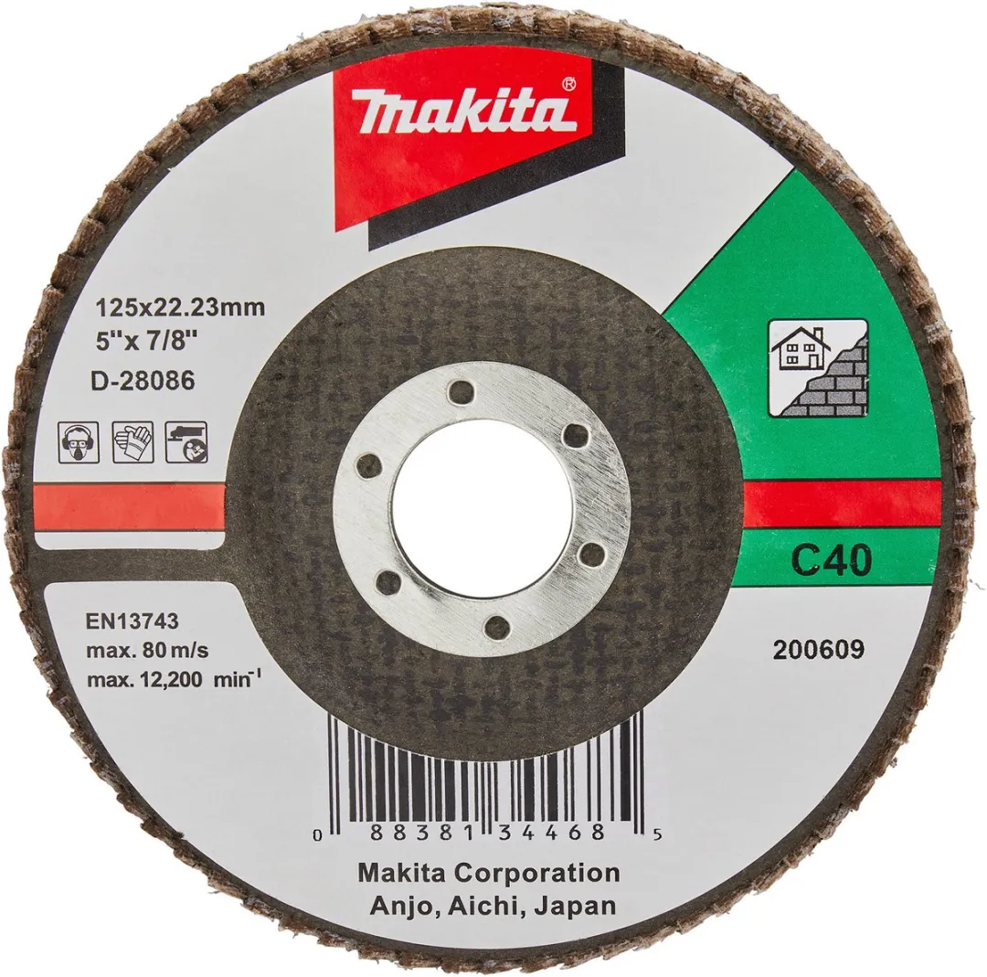 Makita Schuurschijf 125x22mm K40 SC-F