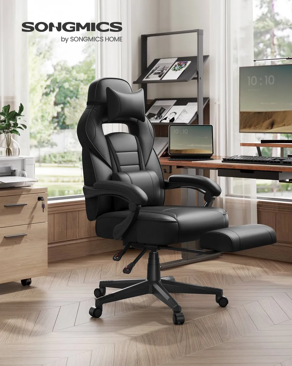 Songmics OBG073BH13 Ergonomische Bureaustoel - Hoogteverstelbaar - Zwart