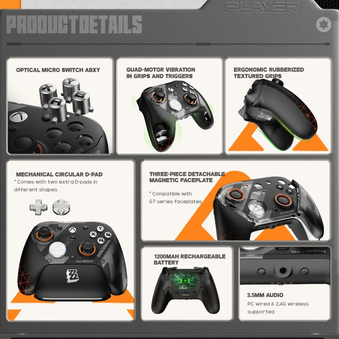 GameSir G7 Pro ZZZ Edition Draadloze Controller - Transparant