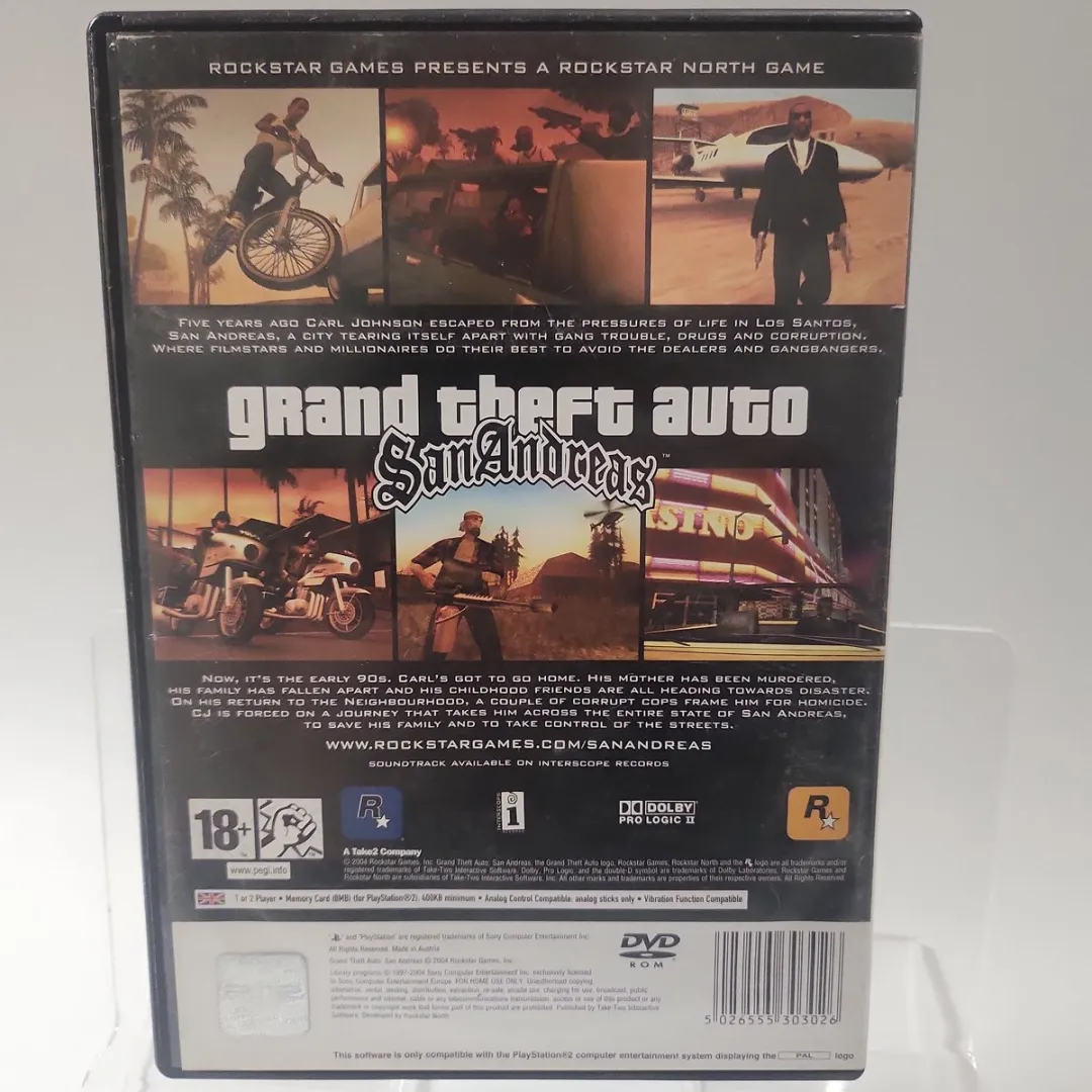 Rockstar Grand Theft Auto San Andreas PS2