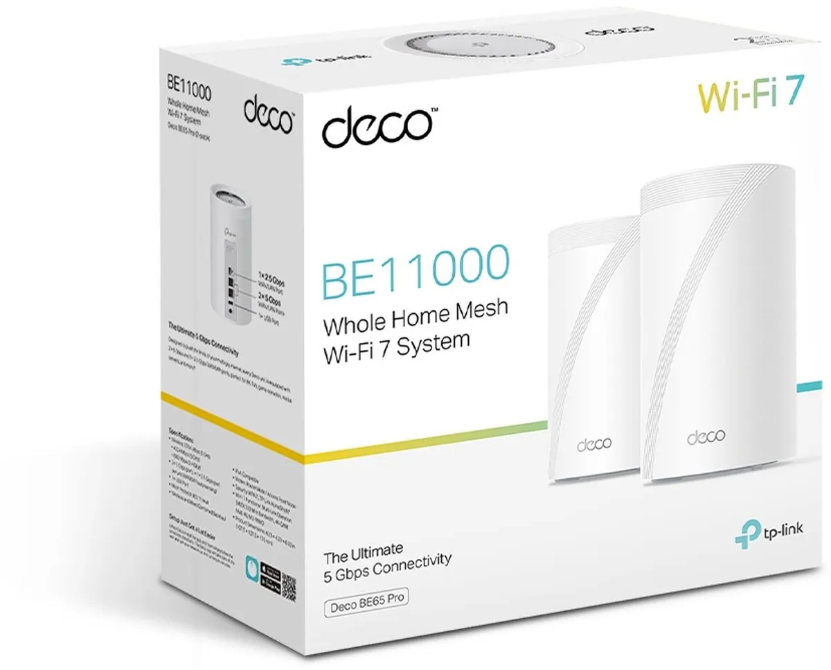 TP-Link Deco BE65 Pro WiFi 7 Mesh Router - 2 Stuks - Wit