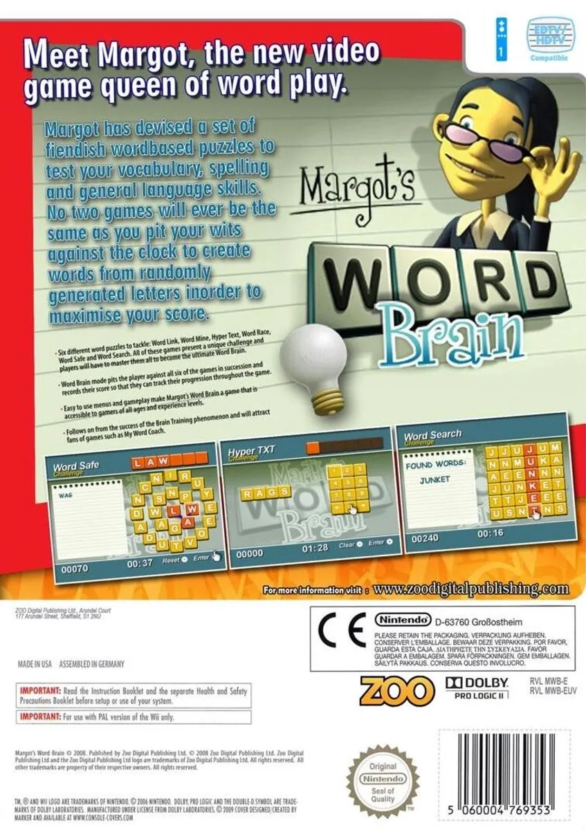Nintendo Margot's Word Brain Wii