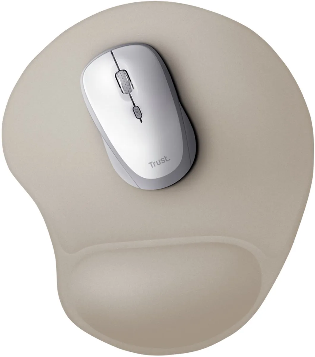 Trust BigFoot Muismat - Ergonomisch - Beige