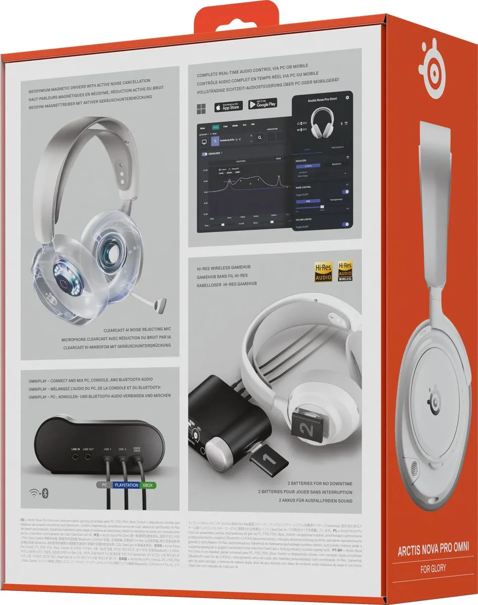 SteelSeries Arctis Nova Pro Omni 61727 Gaming Headset - Wit - afbeelding 6 van 6
