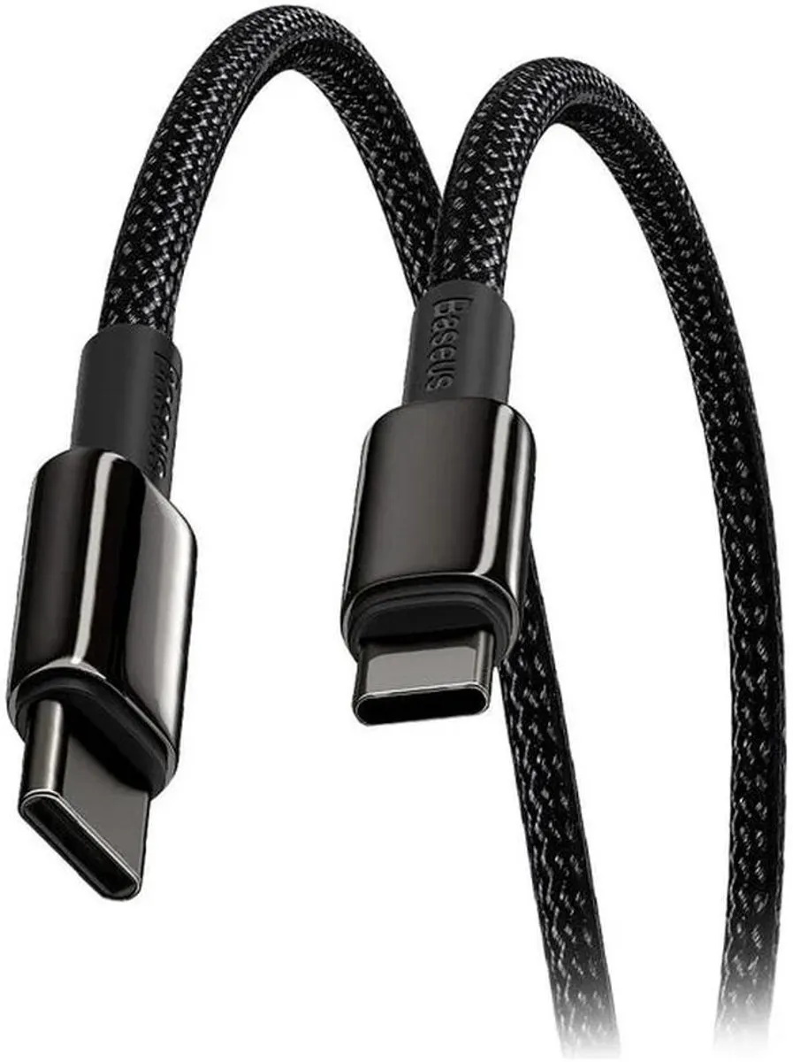 Baseus Tungsten Gold 100W USB-C Kabel 1M - Zwart