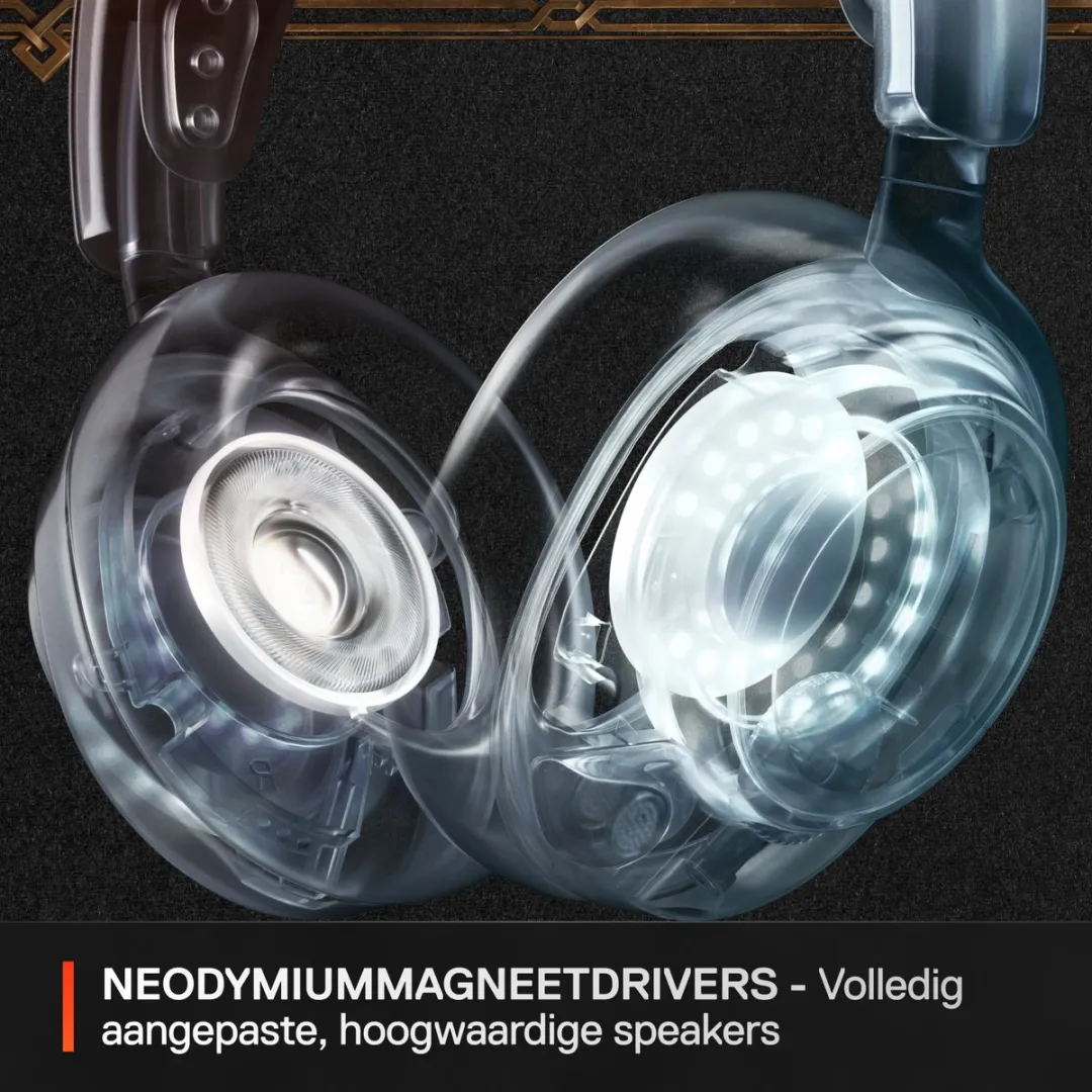 SteelSeries Arctis Nova 7 61558 Draadloze Headset - 360° Audio - Zwart/Goud - afbeelding 3 van 6