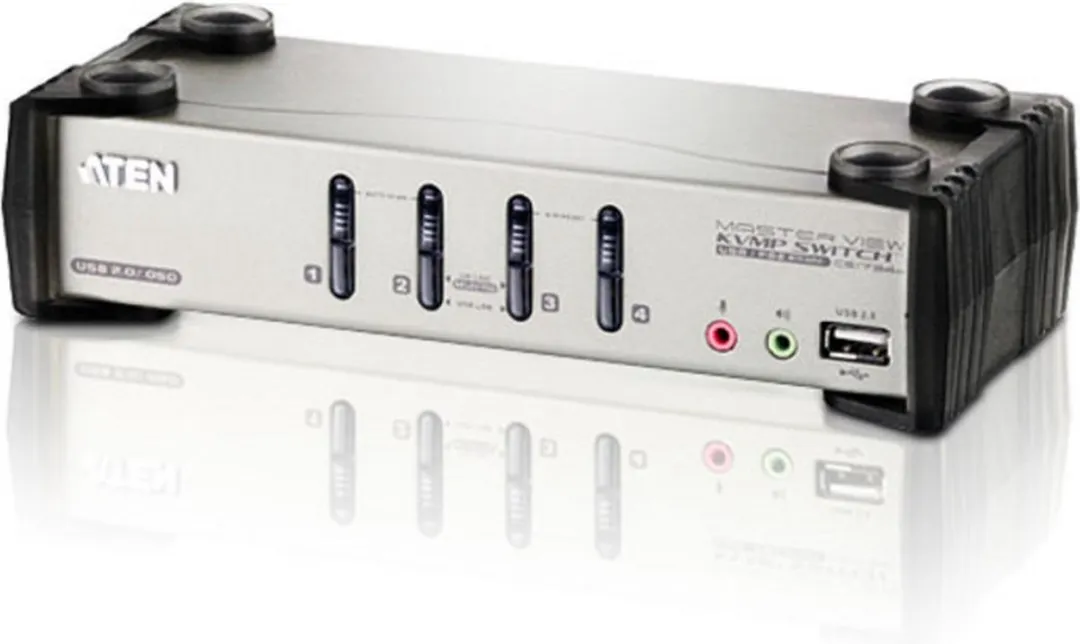 ATEN CS1734B KVM-schakelaar USB 2.0 - 4 poorten - 2.1 Surround Sound Audio
