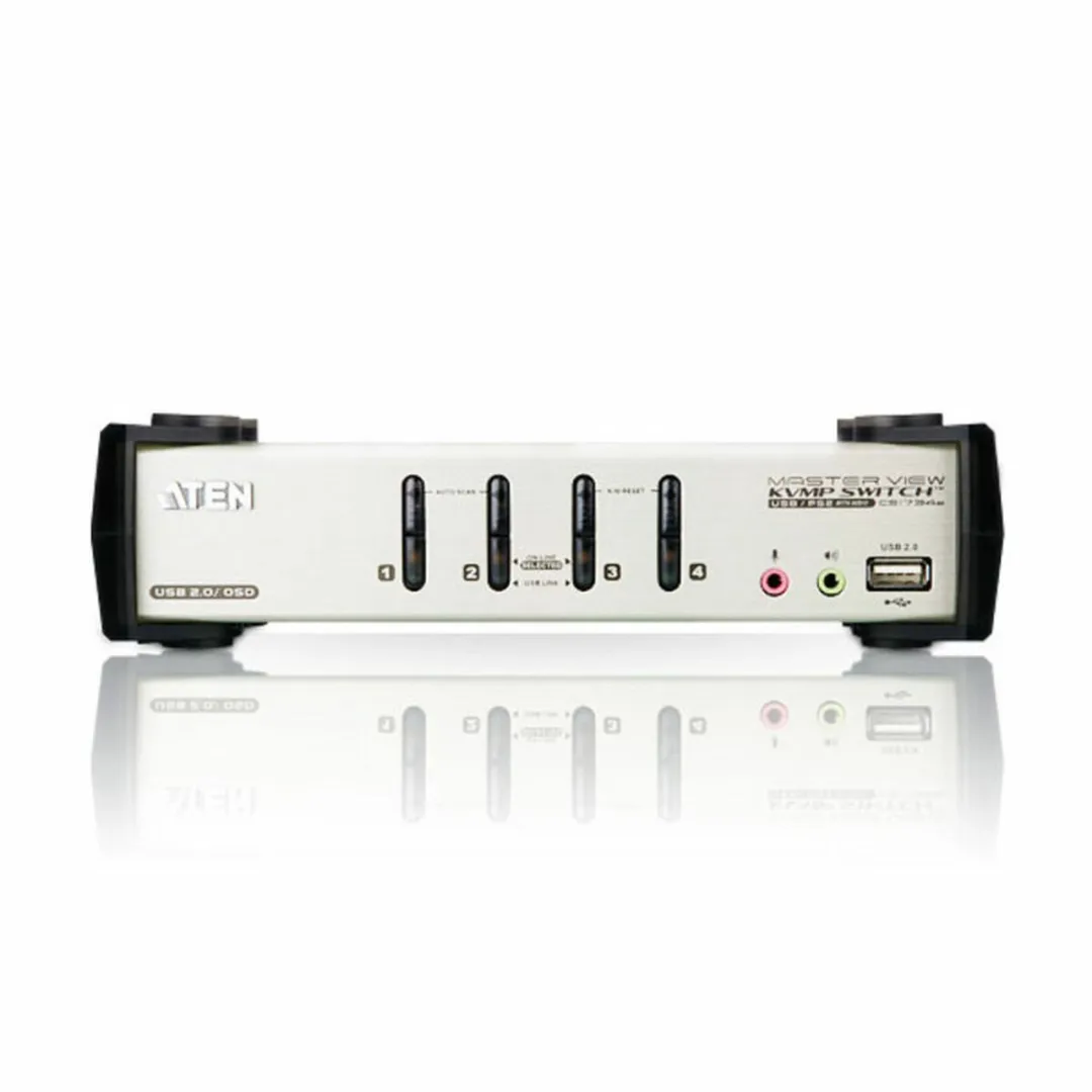 ATEN CS1734B KVM-schakelaar USB 2.0 - 4 poorten - 2.1 Surround Sound Audio