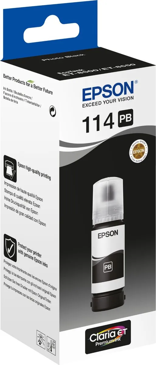 Epson 114 Foto Zwart Inktfles C13T07B140 - 70ml