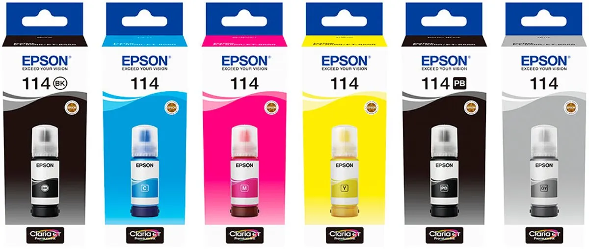 Epson 114 Foto Zwart Inktfles C13T07B140 - 70ml