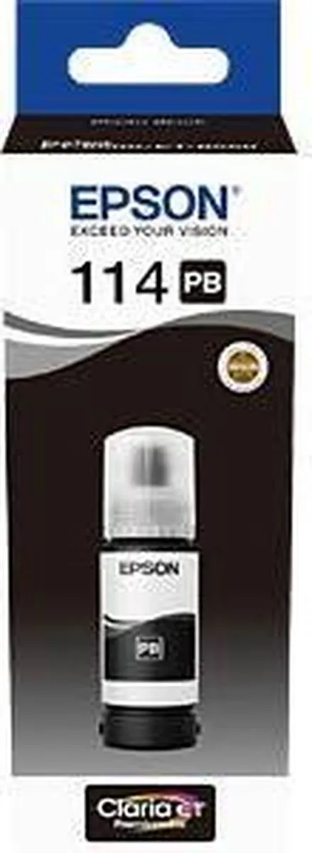 Epson 114 Foto Zwart Inktfles C13T07B140 - 70ml