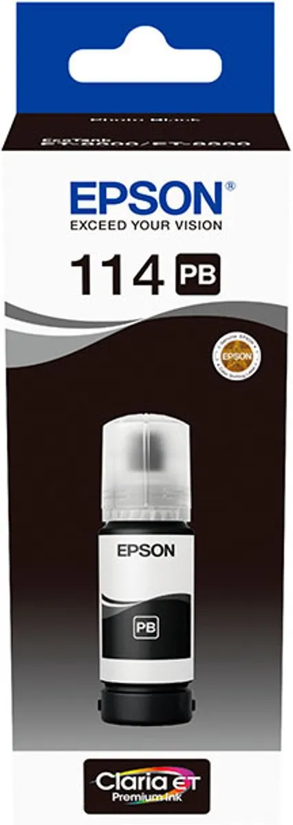 Epson 114 Foto Zwart Inktfles C13T07B140 - 70ml
