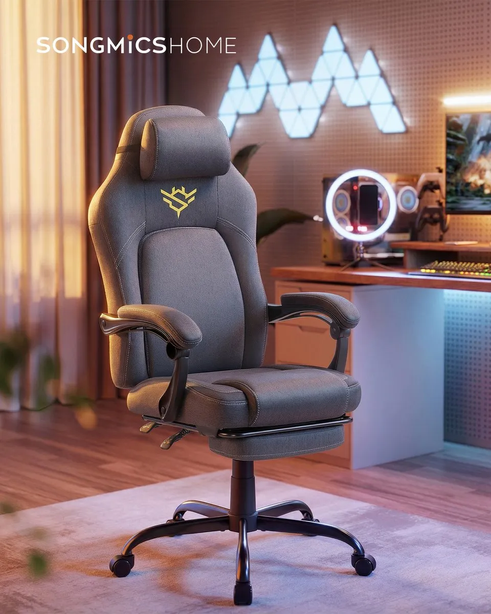 Songmics OBG072G01V1 Ergonomische Gamingstoel - Grijs