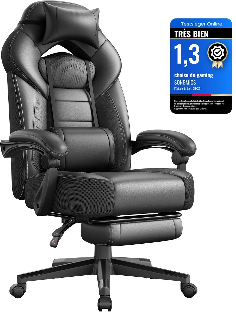 Songmics OBG077B01V2 Gamingstoel - Zwart
